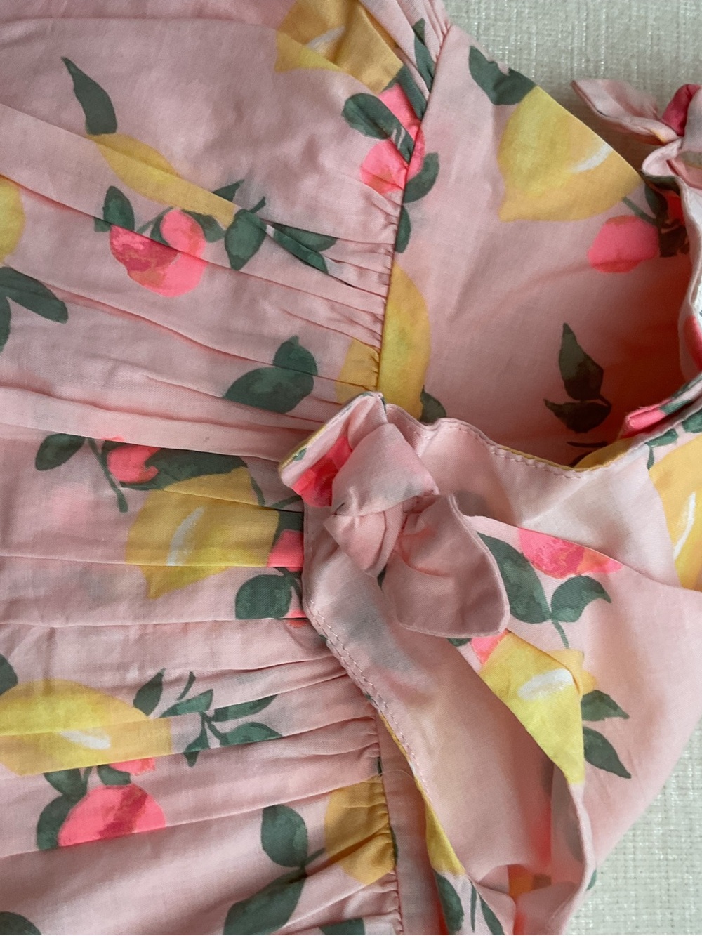 OshKosh B'gosh Pink Lemon Print Cotton Sundress - Picture 8 of 8